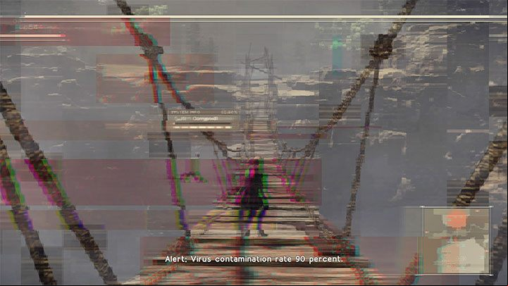 You must aim towards the drawbridge that connects the ruins to the mall - NieR Automata: Chapter 11, 2B and 9S - Route C, D - walkthrough - Route C and D - NieR Automata Guide