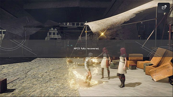 Upon returning to Flooded City, you will receive a warning from the POD about the damage received and the lack of access to some of 9S's abilities - Nier Automata: Chapter 15, 9S - Route C, D - walkthrough - Route C & D - NieR Automata Guide