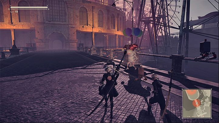 Stamp 8 - Get on the bridge leading to the main building of the Park - NieR Automata: Amusement Park - walkthrough, side missions - Side missions - NieR Automata Guide
