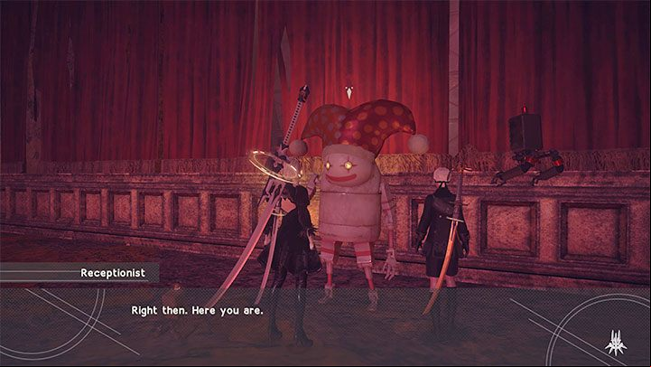 Stamp 9 - Enter the main building of the Amusement Park and watch the performance on stage - NieR Automata: Amusement Park - walkthrough, side missions - Side missions - NieR Automata Guide