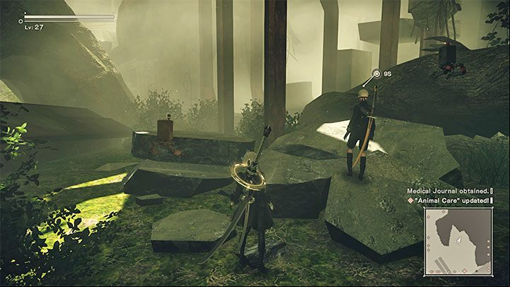 Quest description: You have to go to an abandoned shopping mall, location you visited for the first time on the way to the Forest Zone in Chapter 6 - Nier Automata: Forest Zone and Forest Castle - walkthrough, side missions - Side missions - NieR Automata Guide