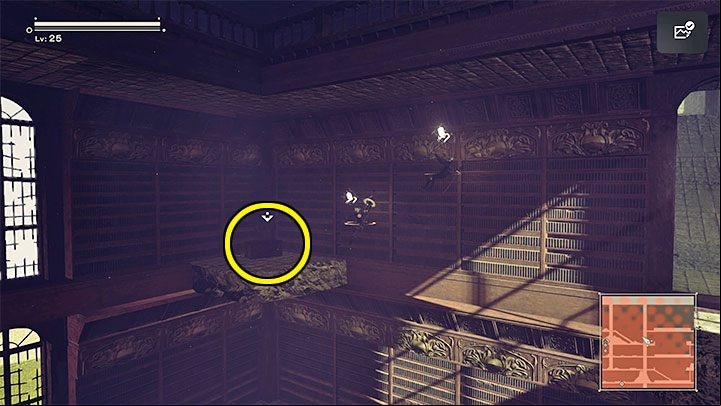 The second chest is in one of the library rooms - Nier Automata: Forest Zone and Forest Castle - walkthrough, side missions - Side missions - NieR Automata Guide