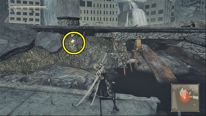 The next 4 flowers can be found in any order and their approximate locations will be marked with red circles on the world map, so you do not have to look for them "blindly" - Nier Automata: Forest Zone and Forest Castle - walkthrough, side missions - Side missions - NieR Automata Guide
