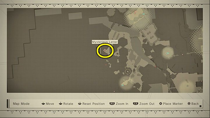 Quest giver: Unlocking quest Mysterious Letter - Nier Automata: Forest Zone and Forest Castle - walkthrough, side missions - Side missions - NieR Automata Guide