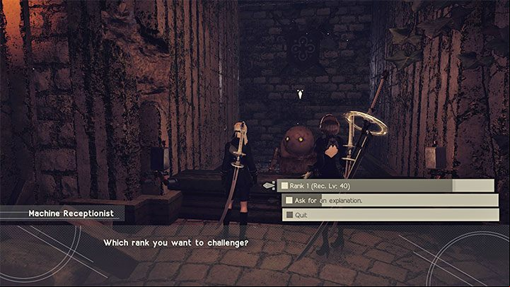 Quest description: In the underground complex, meet Machine Receptionist - Nier Automata: Forest Zone and Forest Castle - walkthrough, side missions - Side missions - NieR Automata Guide