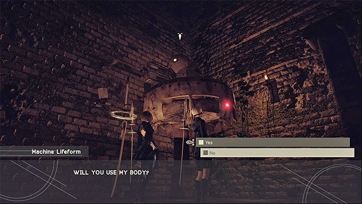 To win battles in the arena, you have to use machines, and 9S will not personally participate in any of the fights - Nier Automata: Forest Zone and Forest Castle - walkthrough, side missions - Side missions - NieR Automata Guide