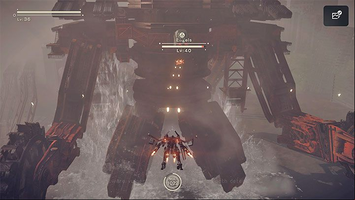 You can attack the goliath you know from Route A with the Flight Suit gear, but we also recommend weakening the boss by hacking - NieR Automata: Chapter 1, Route B - walkthrough - Route B - NieR Automata Guide