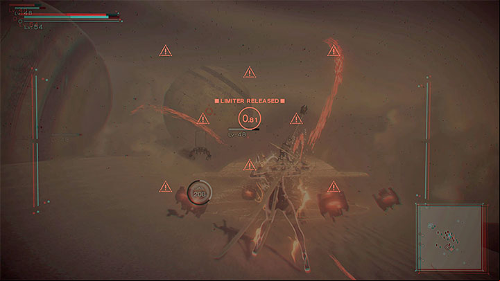 We recomment attacking the spheres with melee weapons to quickly deplete their energy points - NieR Automata: Chapter 12, A2 - Route C, D - walkthrough - Route C and D - NieR Automata Guide