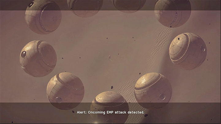 You have to repeat all of the above actions (attacking the "whole" boss in flight and single detached spheres) until a cutscene will play, in which the spheres will surround A2 - NieR Automata: Chapter 12, A2 - Route C, D - walkthrough - Route C and D - NieR Automata Guide
