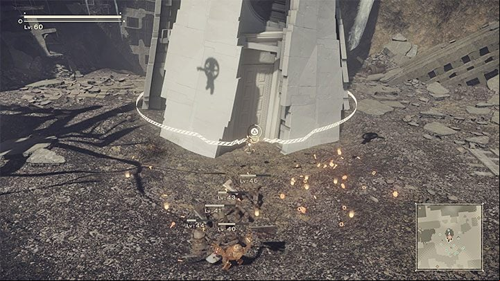 To progress with the story you need to stand in front of the tower and hack it - NieR Automata: Chapter 17, 9S and A2 - Route C, D - walkthrough - Route C & D - NieR Automata Guide