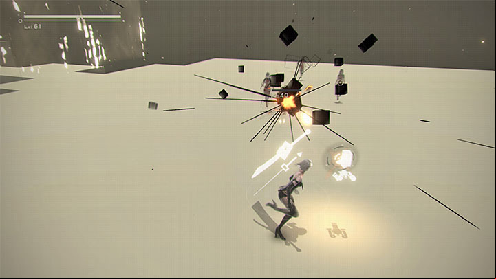 You'll reach a room with several object inside - by examining the central object you'll be transported to the cyberspace - NieR Automata: Chapter 17, 9S and A2 - Route C, D - walkthrough - Route C & D - NieR Automata Guide