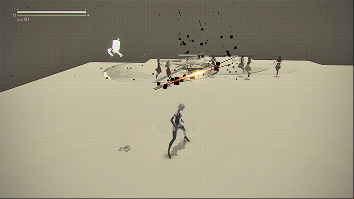 Eventually, the holograms will start fighting each other - NieR Automata: Chapter 17, 9S and A2 - Route C, D - walkthrough - Route C & D - NieR Automata Guide