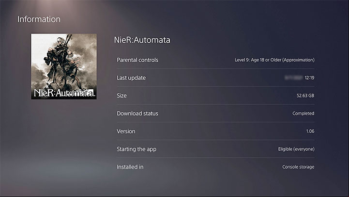 1 - NieR Automata: PS5 - is the game compatible? - Appendix - NieR Automata Guide