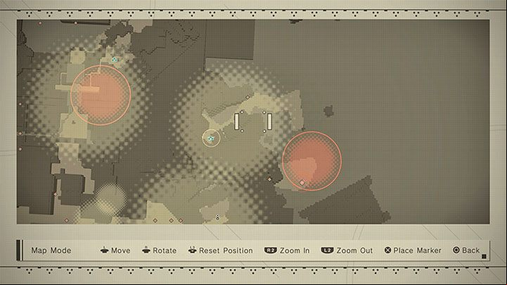 Two types of maps are available in NieR Automata - NieR Automata: Exploration - Basics - NieR Automata Guide