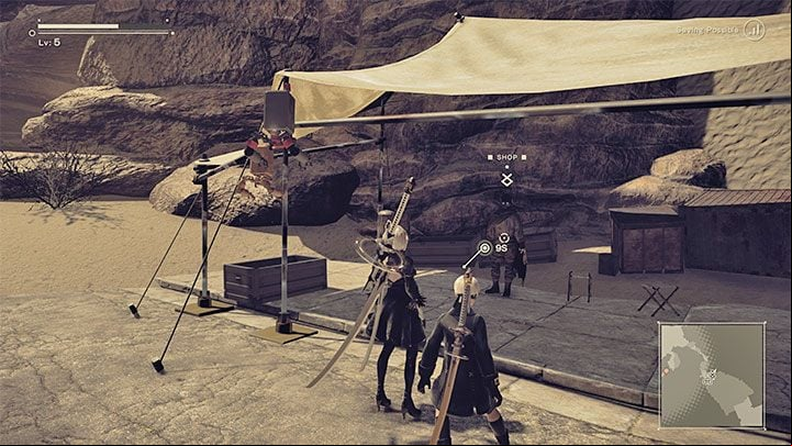 The game world is inhabited by traders and you can find vendors on a regular basis as you progress through the game - NieR Automata: Exploration - Basics - NieR Automata Guide