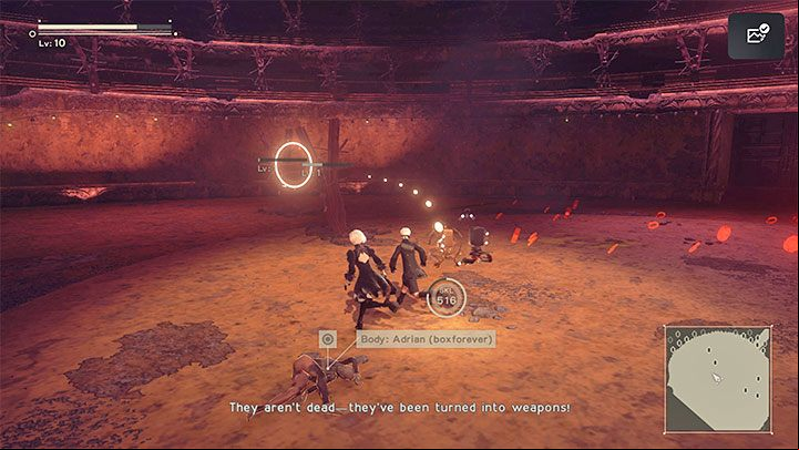 Additional hint - you can make it easier for yourself to find bodies by returning to locations where duels with the main bosses of the game took place - Nier Automata: Trophies/Achievements - Appendix - NieR Automata Guide