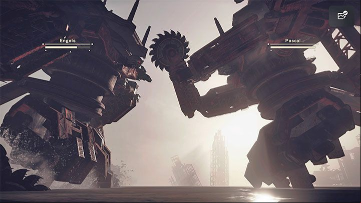 You can also block enemy blows when you see that Engels managed to make the attack - Nier Automata: Chapter 14, A2 - Route C, D - walkthrough - Route C & D - NieR Automata Guide