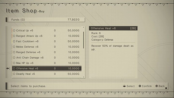We don't advise spending gold on consumables because you should easily find them in the game world or get them by completing quests - NieR Automata: Gold (G) - how to collect? - FAQ - NieR Automata Guide
