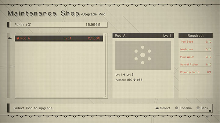 You can also spend the gathered gold on upgrading weapons and pods in order to increase their statistics so that they can gain additional features - NieR Automata: Gold (G) - how to collect? - FAQ - NieR Automata Guide