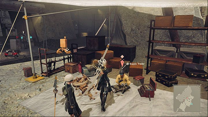 Quest giver: Supply Trader (Resistance Camp) - NieR Automata: City Ruins - walkthrough, side quests - Side missions - NieR Automata Guide