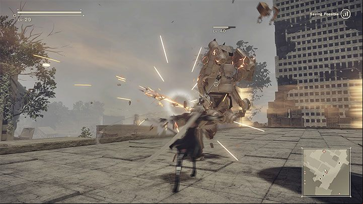Robo Dojo Black Belt quest description: You have to keep playing until a question mark icon appears in the same location - NieR Automata: City Ruins - walkthrough, side quests - Side missions - NieR Automata Guide