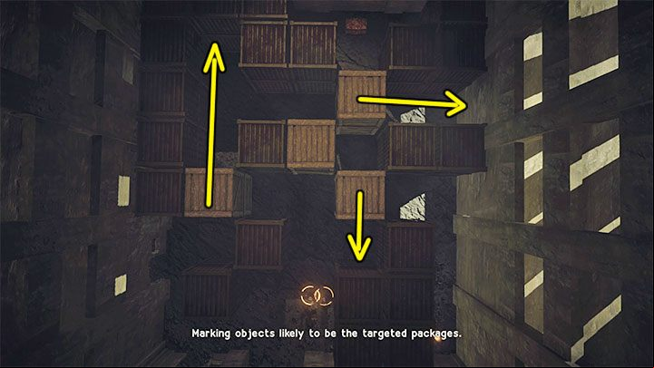 You'll find out about the problem with getting a package out of the warehouse, and you can offer your help - NieR Automata: City Ruins - walkthrough, side quests - Side missions - NieR Automata Guide