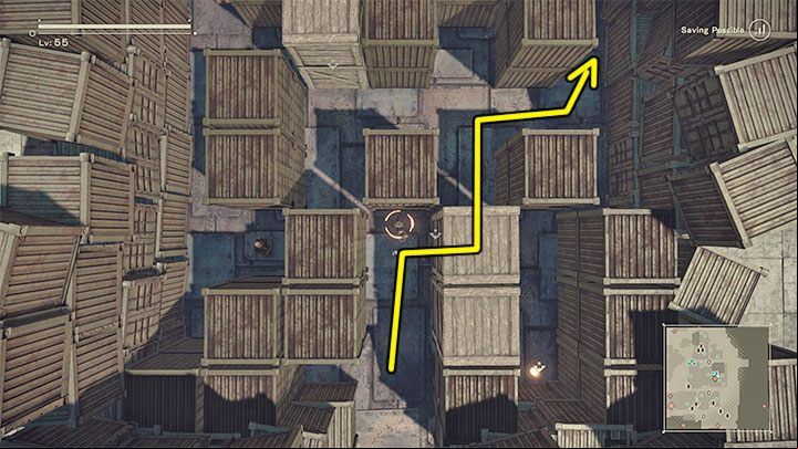 You will discover that a man is stuck in a maze and you must reach him - NieR Automata: City Ruins - walkthrough, side quests - Side missions - NieR Automata Guide