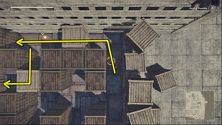 At the top of the maze, move the first chest to the left and then the second one down - NieR Automata: City Ruins - walkthrough, side quests - Side missions - NieR Automata Guide
