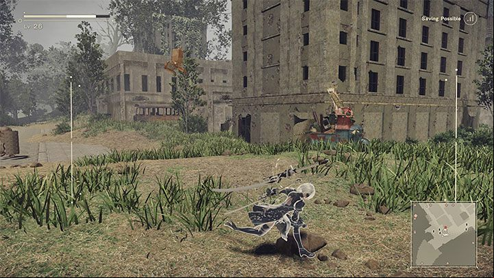 Your task is to stop Emil by firing at her using a Pod - NieR Automata: City Ruins - walkthrough, side quests - Side missions - NieR Automata Guide