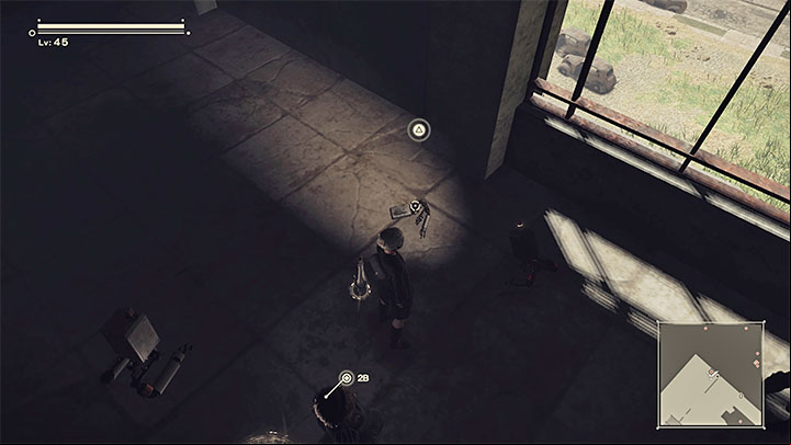 Quest description: Remain at the starting location of the quest and examine the damaged Pod lying on the floor - NieR Automata: City Ruins - walkthrough, side quests - Side missions - NieR Automata Guide