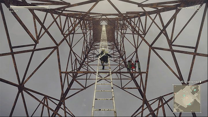 The location from point 1 on our map is the radio tower - NieR Automata: City Ruins - walkthrough, side quests - Side missions - NieR Automata Guide