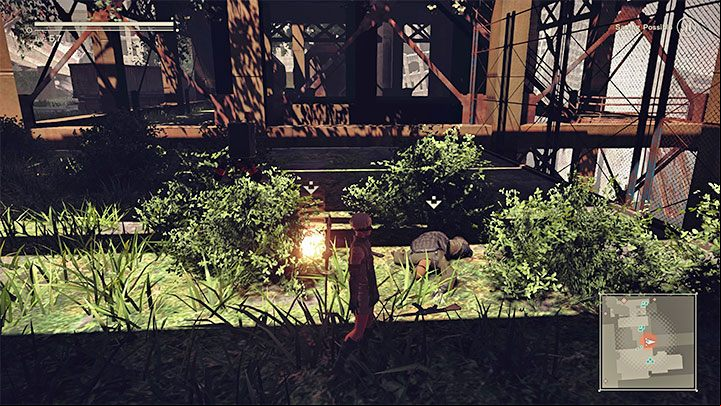 The second new location you need to explore is the Abandoned Factory but you don't have to go into the factory - NieR Automata: City Ruins - walkthrough, side quests - Side missions - NieR Automata Guide