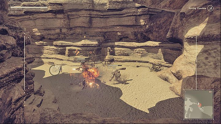 Quest description: Jackass will tell you about the research, and therefore, you will have to take part in four fights against machines in controlled conditions - NieR Automata: Desert Zone - walkthrough, side quests - Side missions - NieR Automata Guide