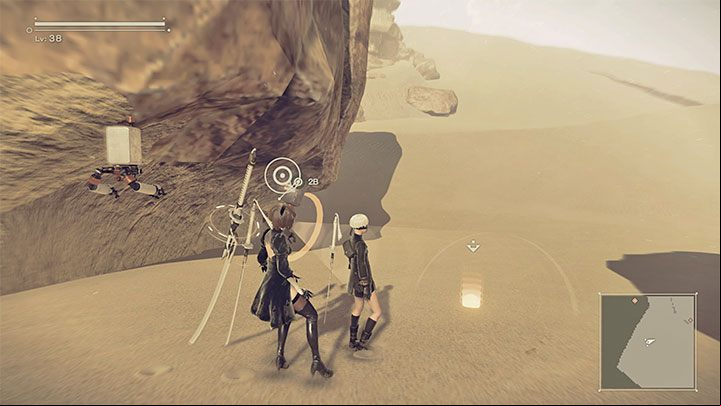 The third artifact - Filthy Mask can be found on the outskirts of the main desert area - NieR Automata: Desert Zone - walkthrough, side quests - Side missions - NieR Automata Guide