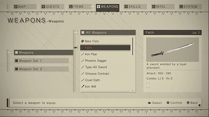 In NieR Automata, the strength of your attacks is affected by the melee weapons and your experience level - NieR Automata: Characters and Pods development - Basics - NieR Automata Guide