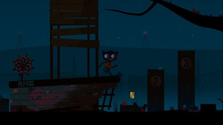 To proceed on, you have to jump smoothly onto the tree. - Prologue | Walkthrough - Walkthrough - Night in the Woods Game Guide