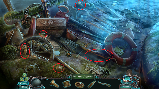 Find all of the marked items - Hidden Items | Puzzles - Puzzles - Nightmares from the Deep: The Sirens Call Game Guide & Walkthrough