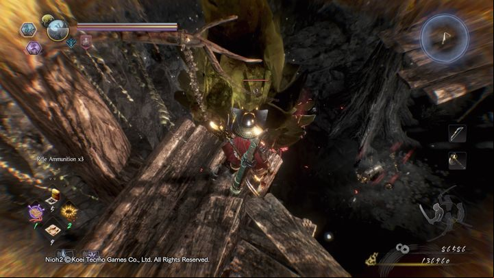 Once the crystal is destroyed, you can pick up various items from the cleaned location and open the chests that have just been unlocked - NiOh 2: The Sun Sets On Mount Tenno walkthrough - Main missions - NiOh 2 Guide
