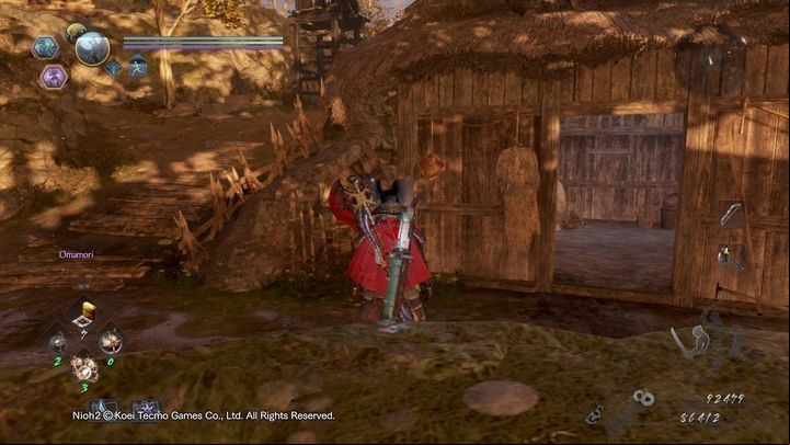 By the house visible in the picture, there is a general who is a slightly harder human opponent to defeat - NiOh 2: The Sun Sets On Mount Tenno walkthrough - Main missions - NiOh 2 Guide