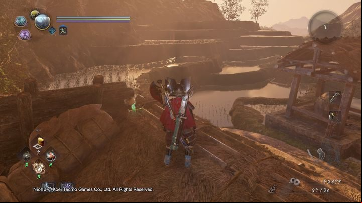 Before you go to the bridge, climb to the roof of the building and collect another Kodama - NiOh 2: The Sun Sets On Mount Tenno walkthrough - Main missions - NiOh 2 Guide
