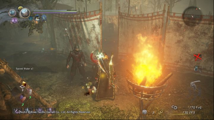 There are four enemies in the room covered with cloth - NiOh 2: The Two Faces of Hospitality walkthrough - Main missions - NiOh 2 Guide