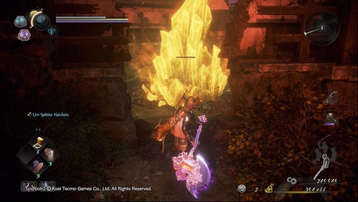 After destroying the crystal, go up - NiOh 2: The High Spirited Demon walkthrough - Main missions - NiOh 2 Guide