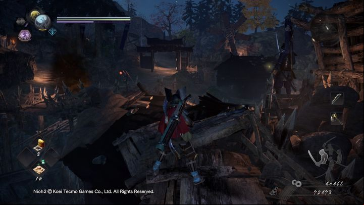 Coming out of the cave, there is an enemy on the right, kill him from behind - Bird in a Cage | NiOh 2 Walkthrough - Main missions - NiOh 2 Guide
