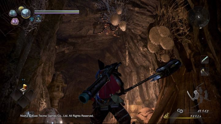 Moreover, avoid stepping on cocoons as when destroyed, they hatch smaller spiders which are hard to hit following their size and how some weapon animations play out - Bird in a Cage | NiOh 2 Walkthrough - Main missions - NiOh 2 Guide
