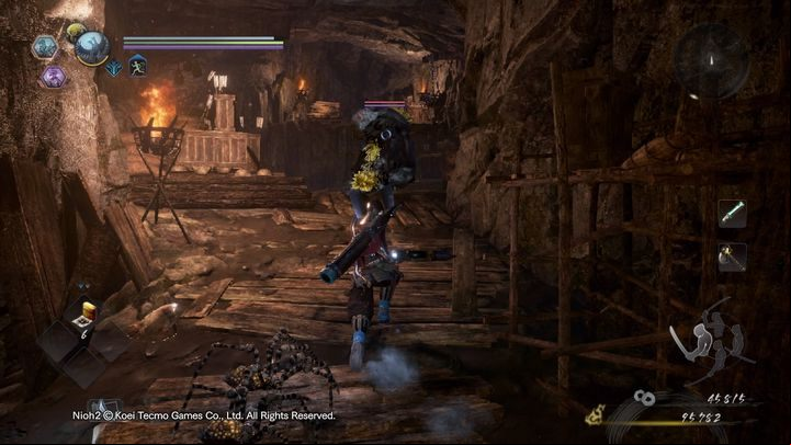 Go ahead and watch out for spiders and a few Tessos - Bird in a Cage | NiOh 2 Walkthrough - Main missions - NiOh 2 Guide