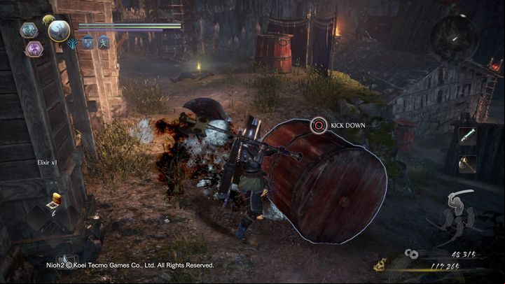 At the top is a Yoki and a single sharpshooter - Bird in a Cage | NiOh 2 Walkthrough - Main missions - NiOh 2 Guide