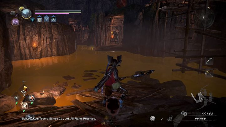 As you venture deeper in the cave, youll encounter a field that places the Stench effect on you - Bird in a Cage | NiOh 2 Walkthrough - Main missions - NiOh 2 Guide