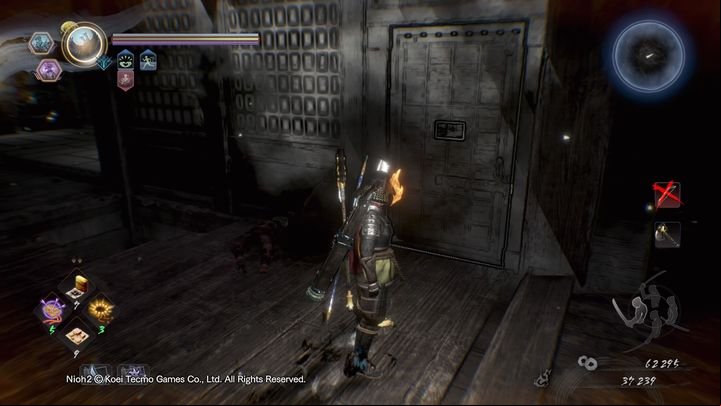 At the end of one of the corridors, youll find a shortcut, open the door, and the stairway near the shrine will be open to you - Bird in a Cage | NiOh 2 Walkthrough - Main missions - NiOh 2 Guide