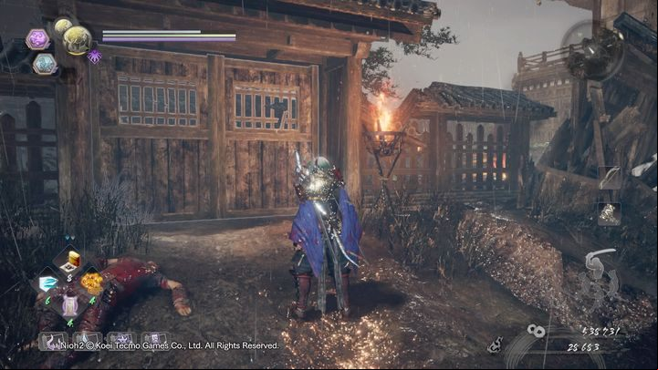 After defeating your opponents, go to the gate - Pervading Waters | NiOh 2 Walkthrough - Main missions - NiOh 2 Guide