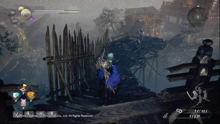 It will lead you to the wooden bridge with more human enemies - Pervading Waters | NiOh 2 Walkthrough - Main missions - NiOh 2 Guide